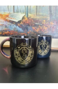 Чашка керамічна з золотим гербом НЮУ 