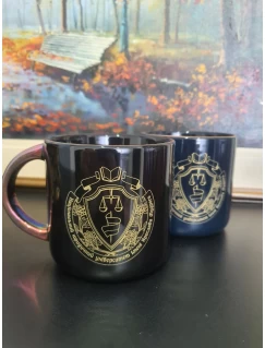 Чашка керамічна з золотим гербом НЮУ 