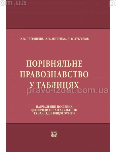 Порівняльне правознавство у таблицях : Навчальні та Практичні посібники - Видавництво "Право"